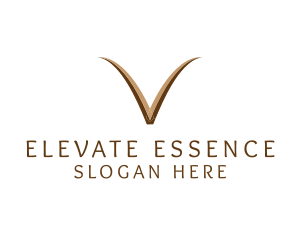 Elegant Brown Letter V Logo