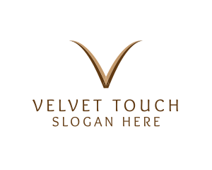 Elegant Brown Letter V logo design