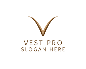 Elegant Brown Letter V logo design