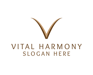 Elegant Brown Letter V logo design