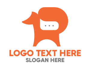 Notification - Fox Chat Bubble logo design