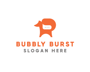 Fox Chat Bubble logo design