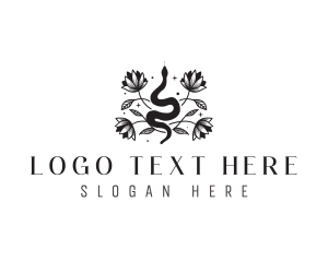 Floral Boho Serpent logo