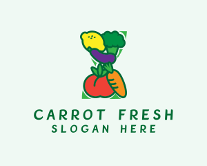 Organic Fruit Veggies logo design