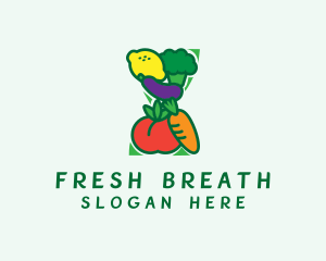 Organic Fruit Veggies logo design