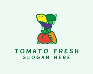 Organic Fruit Veggies logo design
