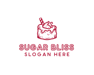 Sweet Strawberry Cake logo design