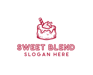 Sweet Strawberry Cake logo design