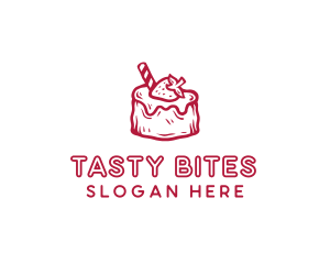 Sweet Strawberry Cake logo design