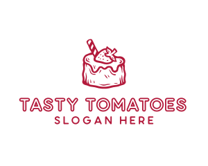 Sweet Strawberry Cake logo design