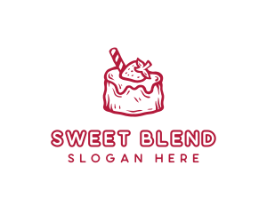 Sweet Strawberry Cake logo design