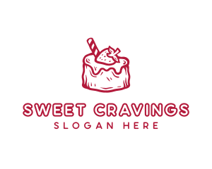 Sweet Strawberry Cake logo design