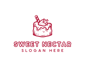 Sweet Strawberry Cake logo design