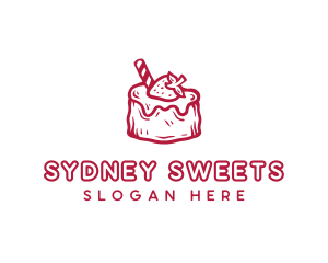 Sweet Strawberry Cake logo design