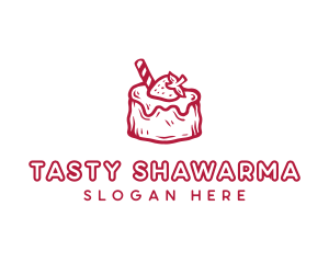 Sweet Strawberry Cake logo design