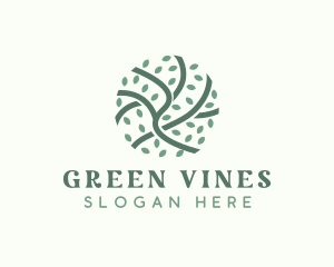 Green Branch Leaf logo design