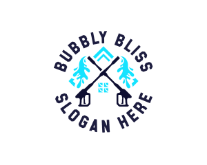 Sanitary Wash Cleaning logo design