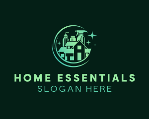 Home Sanitation Cleaning logo design