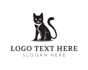 Cute Pet Cat Animal logo