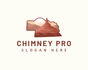 Chimney Rock Nebraska logo design