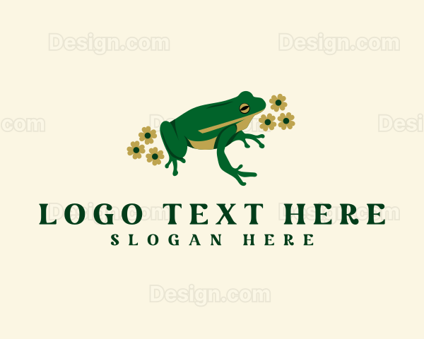 Amphibian Floral Frog Logo