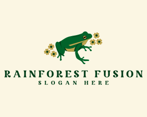 Amphibian Floral Frog logo