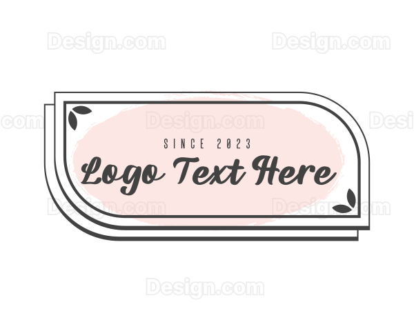 Feminine Business Brush Logo