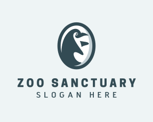 Penguin Zoo Wildlife logo design