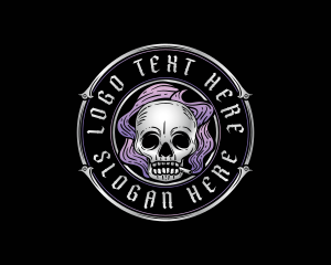 Death Smoking Skull Logo