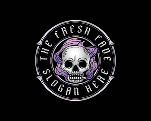 Death Smoking Skull logo design