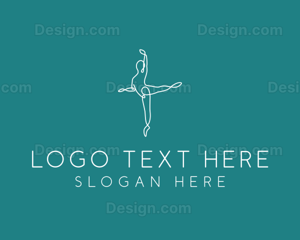 Yoga Ballerina Pose Logo