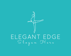 Minimalist Ballerina Pose logo design