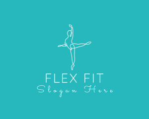 Minimalist Ballerina Pose logo