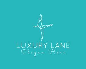 Minimalist Ballerina Pose logo design