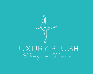 Minimalist Ballerina Pose logo design