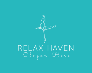 Minimalist Ballerina Pose logo