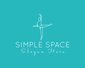 Minimalist Ballerina Pose logo