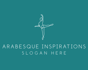 Yoga Ballerina Pose logo