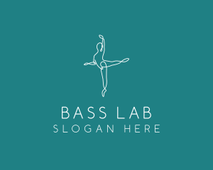 Yoga Ballerina Pose logo design