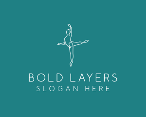 Yoga Ballerina Pose logo design