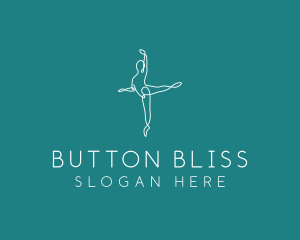 Yoga Ballerina Pose logo design