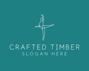 Yoga Ballerina Pose logo design