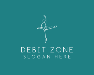 Yoga Ballerina Pose logo design