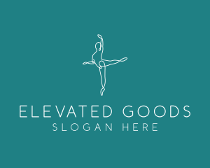 Yoga Ballerina Pose logo design