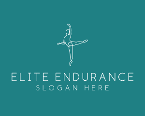 Yoga Ballerina Pose logo