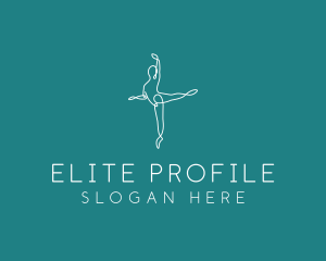 Yoga Ballerina Pose logo design