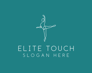 Yoga Ballerina Pose logo design