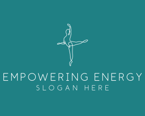 Yoga Ballerina Pose logo design