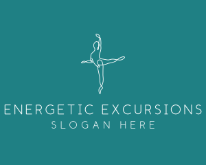 Yoga Ballerina Pose logo design