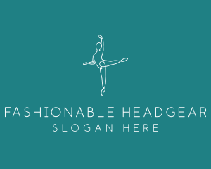 Yoga Ballerina Pose logo design